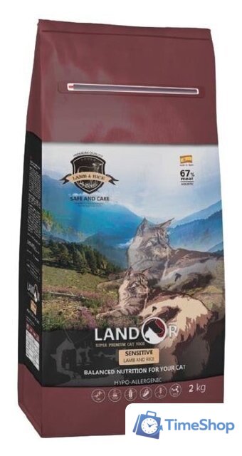Сухой корм для кошек Landor Sensitive Cat Lamb with Rice 10 кг - Изображение №1 — Интернет-магазин Time-Shop