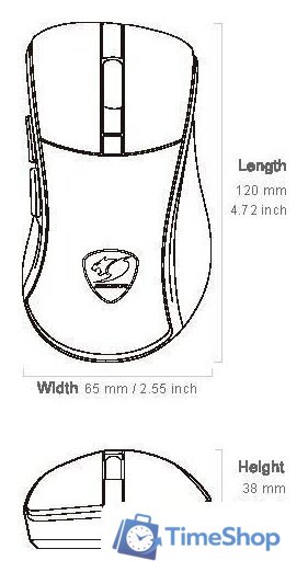 Игровая мышь Cougar Surpassion RX (черный) - Изображение №12 — Интернет-магазин Time-Shop