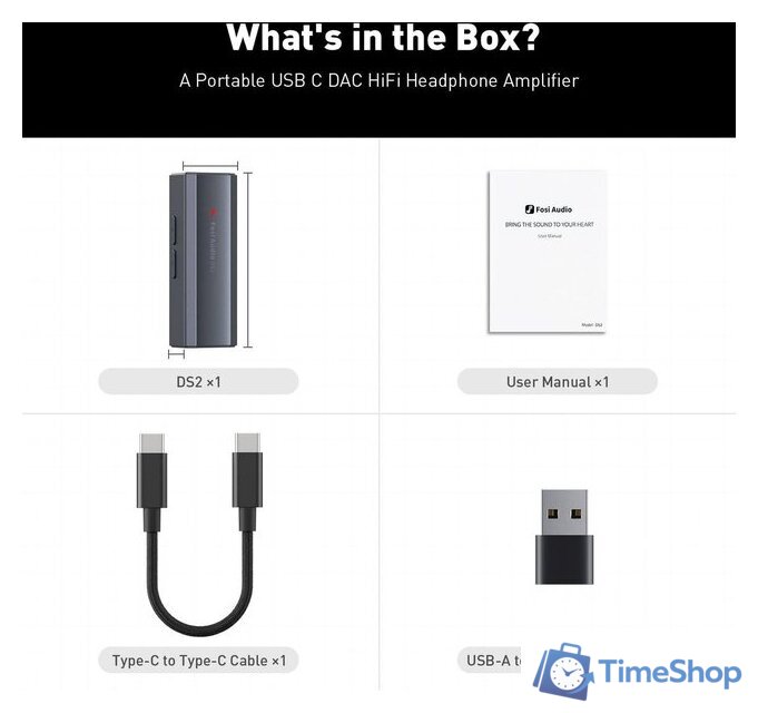 Портативный усилитель Fosi Audio DS2 2024 - Изображение №7 — Интернет-магазин Time-Shop