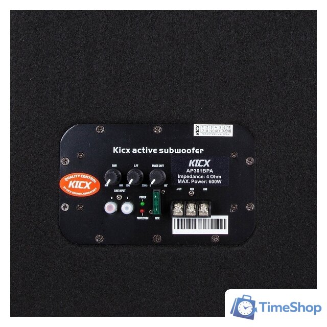 Корпусной активный сабвуфер KICX AP301BPA - Изображение №5 — Интернет-магазин Time-Shop
