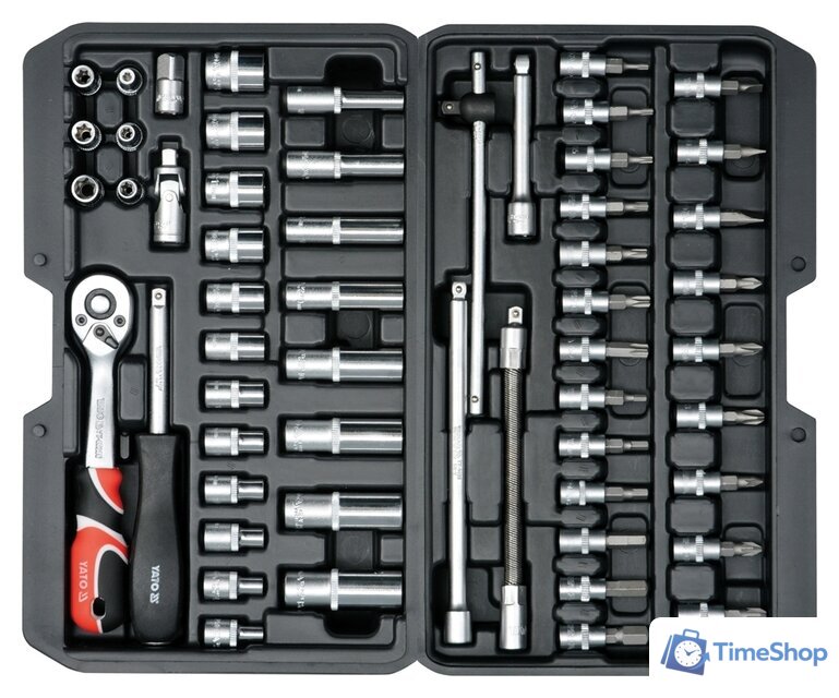 Универсальный набор инструментов Yato YT-14501 (56 предметов) - Изображение №2 — Интернет-магазин Time-Shop