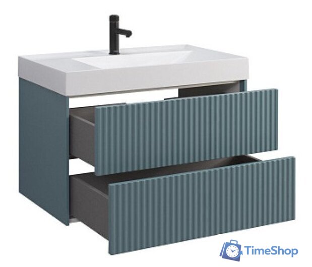  Belux Тумба под умывальник Сиртаки НП 85-02 (179, голубой малахит матовый) - Изображение №2 — Интернет-магазин Time-Shop
