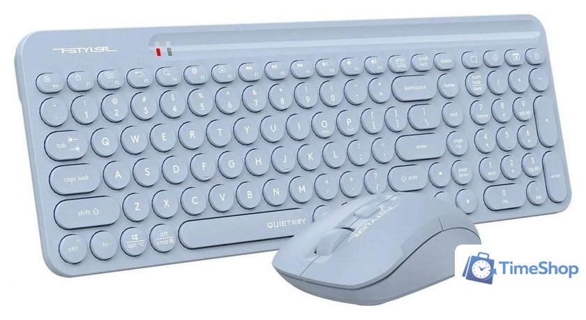 Офисный набор A4Tech Fstyler FG3300 Air2 (синий) - Изображение №3 — Интернет-магазин Time-Shop