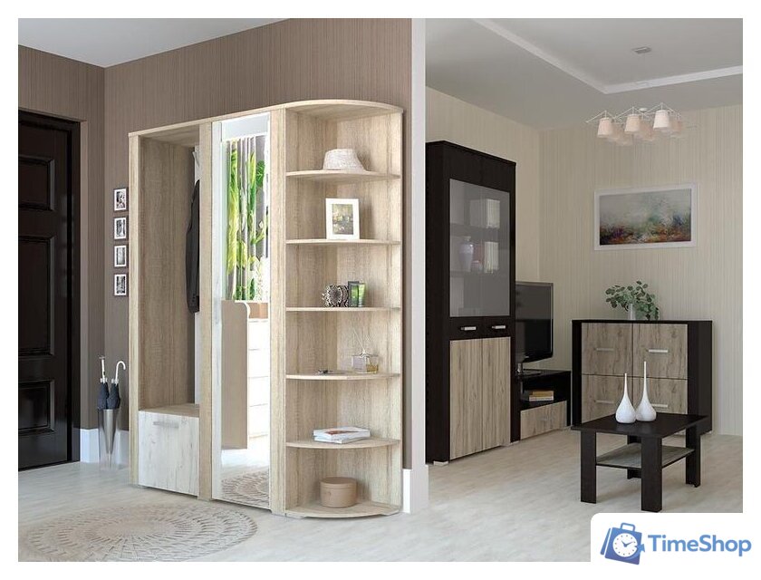 Комод Интерлиния Коламбия КЛ-9 (дуб сонома/дуб белый) - Изображение №10 — Интернет-магазин Time-Shop