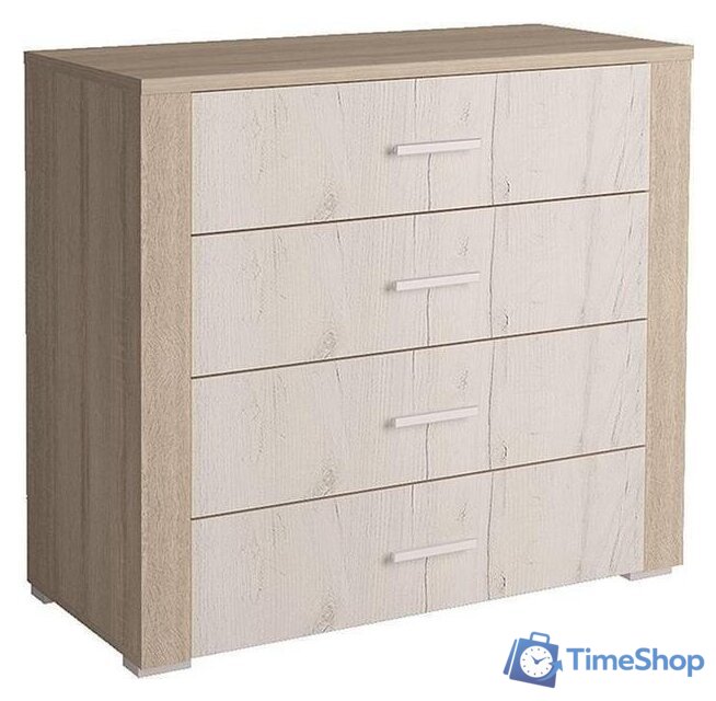 Комод Интерлиния Коламбия КЛ-9 (дуб сонома/дуб белый) - Изображение №1 — Интернет-магазин Time-Shop
