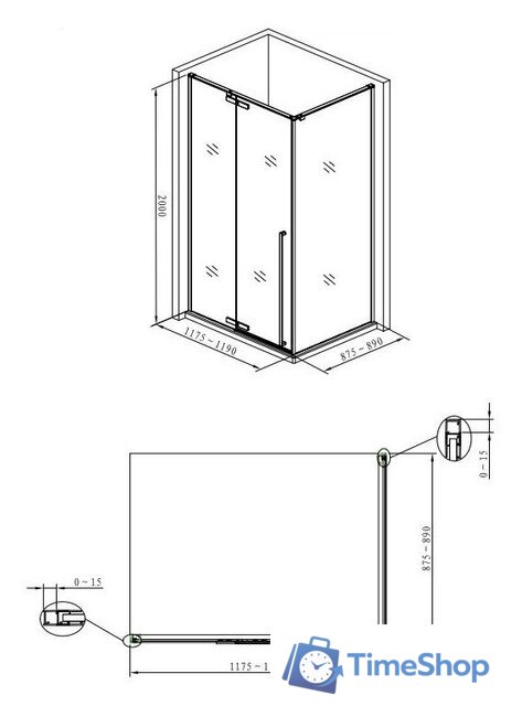 Душевой уголок Allen Brau Fantasy 120x90 3.11003-00 - Изображение №2 — Интернет-магазин Time-Shop