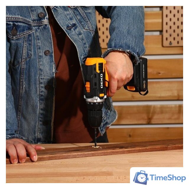 Дрель-шуруповерт Deko Sharker 16V Set 63 083-1041 (с 2-мя АКБ, кейс) - Изображение №6 — Интернет-магазин Time-Shop