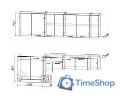 Готовая кухня Интерлиния Мила Лайт 2.5 (бетон лайт/бетон портленд/опал светлый) - Изображение №4 — Интернет-магазин Time-Shop