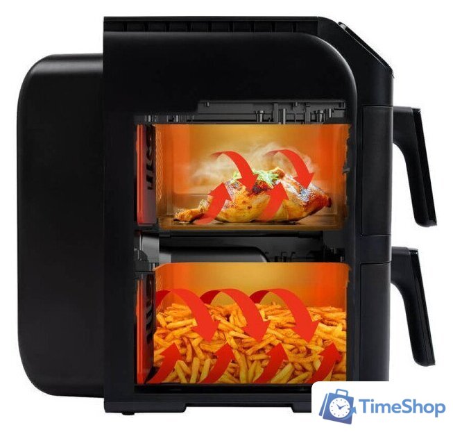 Аэрогриль (аэрофритюрница) Tesla Electronics AirCook DualZone Q670 XXL - Изображение №4 — Интернет-магазин Time-Shop