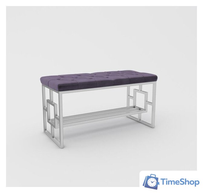 Банкетка Hype Mebel Квадро Люкс (белый/фиолетовый) - Изображение №1 — Интернет-магазин Time-Shop