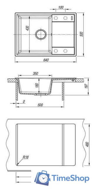 Кухонная мойка Lemark Imandra 9910020 (бежевый) - Изображение №3 — Интернет-магазин Time-Shop