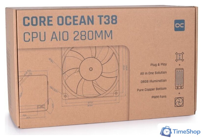 Система жидкостного охлаждения для процессора Alphacool Core Ocean T38 AIO 280 13053 - Изображение №10 — Интернет-магазин Time-Shop