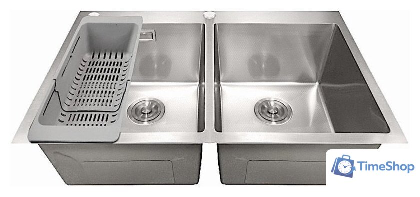 Кухонная мойка Stellar Decor S7850-2S-D (сатин) - Изображение №3 — Интернет-магазин Time-Shop