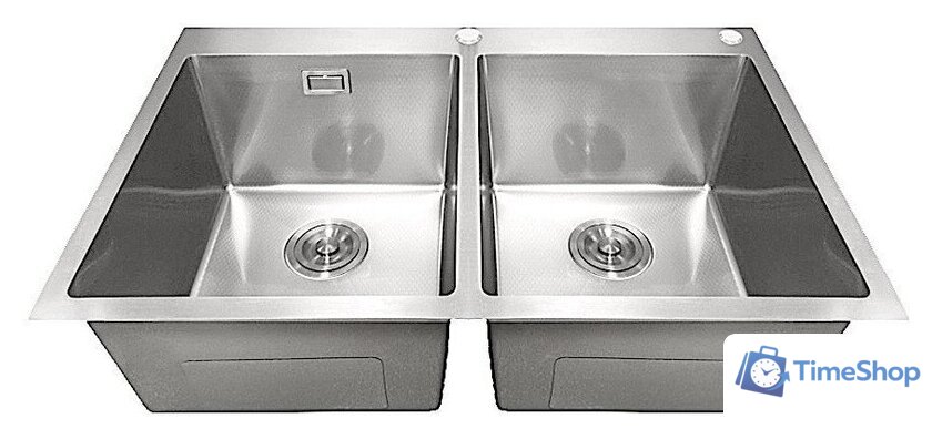 Кухонная мойка Stellar Decor S7850-2S-D (сатин) - Изображение №4 — Интернет-магазин Time-Shop