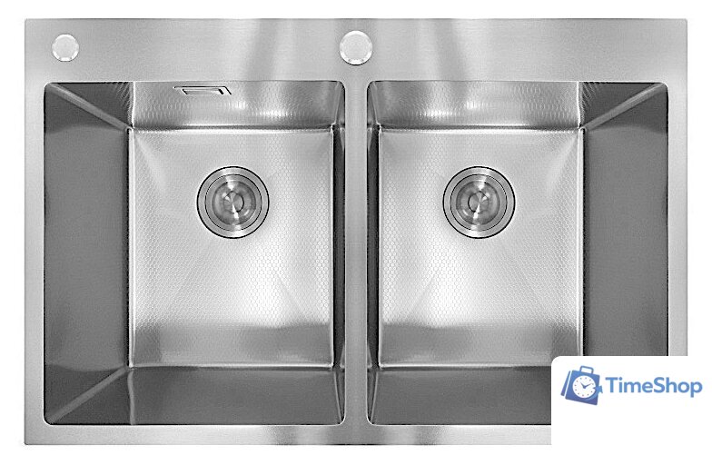 Кухонная мойка Stellar Decor S7850-2S-D (сатин) - Изображение №5 — Интернет-магазин Time-Shop