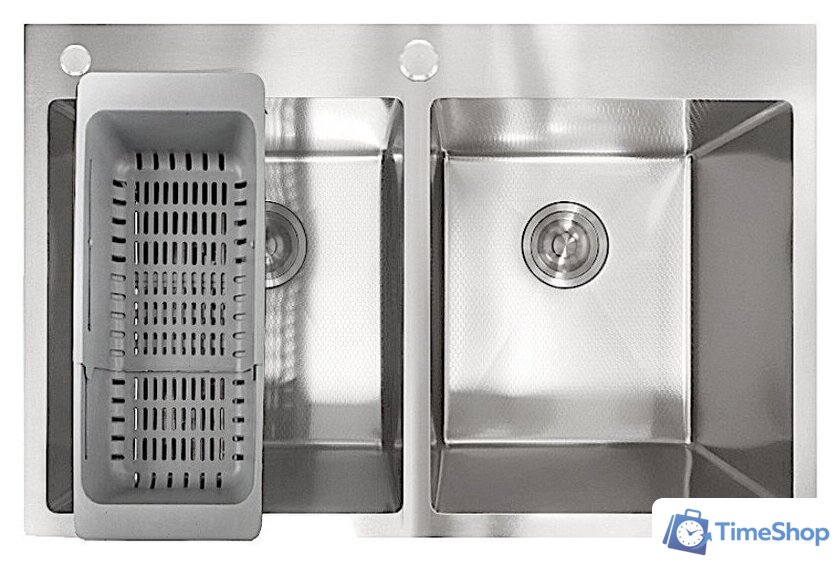 Кухонная мойка Stellar Decor S7850-2S-D (сатин) - Изображение №2 — Интернет-магазин Time-Shop