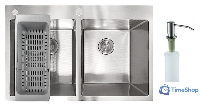 Кухонная мойка Stellar Decor S7850-2S-D (сатин) - Изображение №1 — Интернет-магазин Time-Shop