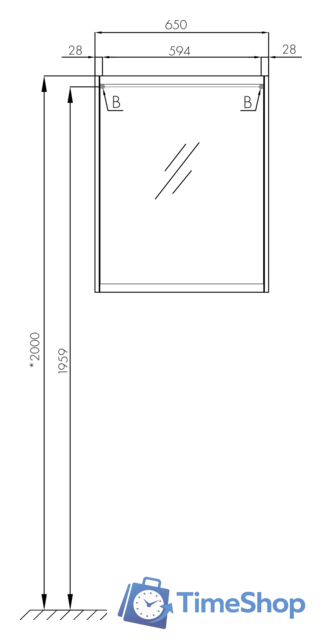  Акватон Шкаф с зеркалом Нортон 65 1A249102NT010 (белый) - Изображение №5 — Интернет-магазин Time-Shop
