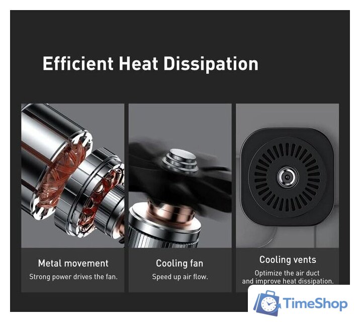 Автомобильный компрессор Baseus Super Mini Inflator Pump CRCQ000001 - Изображение №3 — Интернет-магазин Time-Shop