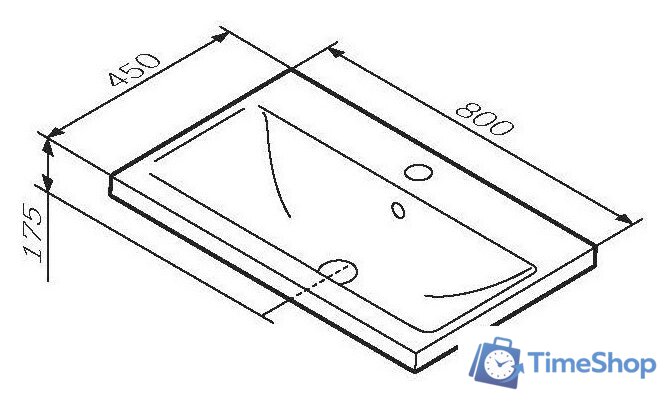 Умывальник AM.PM X-Joy M85AWCC0802WG - Изображение №5 — Интернет-магазин Time-Shop