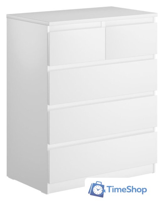 Комод Mio Tesoro Мальта 5 ящиков 80x99 2.05.02.080.1 (белый) - Изображение №1 — Интернет-магазин Time-Shop