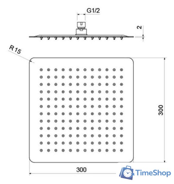 Душевая лейка Aquatek AQ2074MB - Изображение №3 — Интернет-магазин Time-Shop