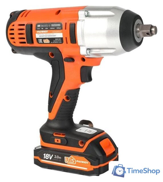 Гайковерт Patriot BR 360UES-1/2 180301561 (с 2-мя АКБ, кейс) - Изображение №3 — Интернет-магазин Time-Shop