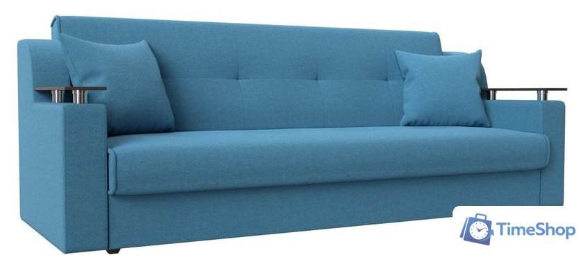 Диван Лига диванов Сенатор 121574 (рогожка Амур, голубой) - Изображение №1 — Интернет-магазин Time-Shop