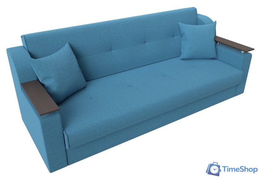 Диван Лига диванов Сенатор 121574 (рогожка Амур, голубой) - Изображение №5 — Интернет-магазин Time-Shop