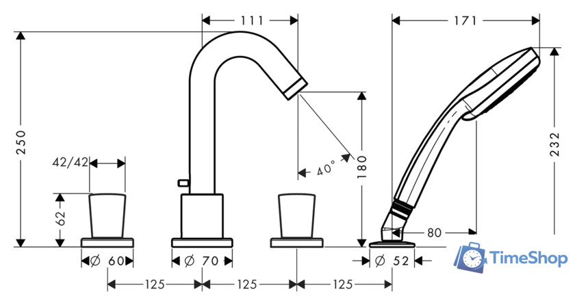 Смеситель Hansgrohe Logis 71314000 - Изображение №2 — Интернет-магазин Time-Shop