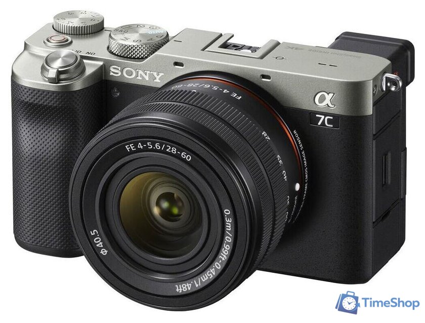 Беззеркальный фотоаппарат Sony Alpha a7C Kit 28-60mm (серебристый) - Изображение №2 — Интернет-магазин Time-Shop