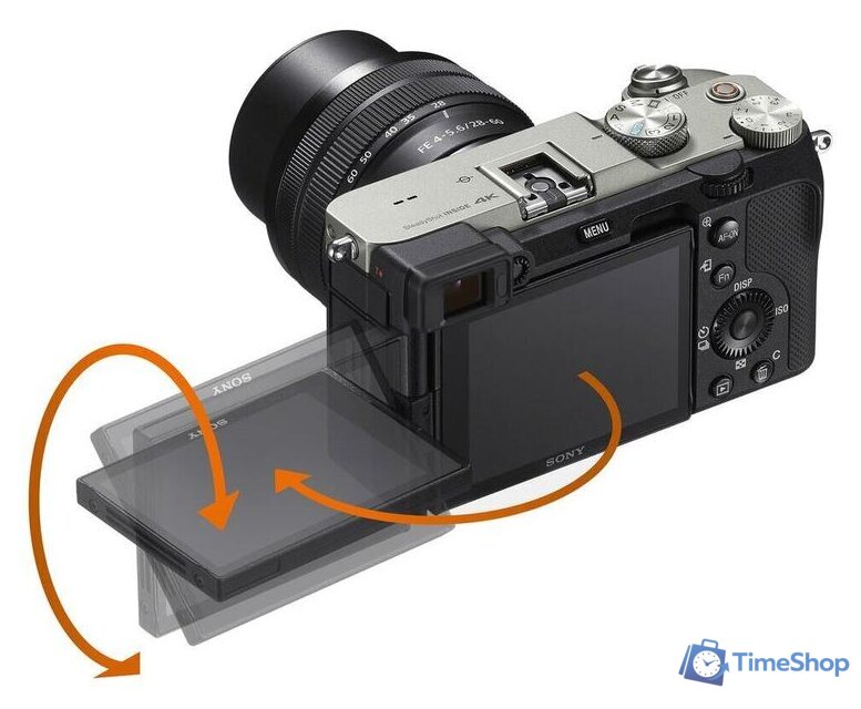 Беззеркальный фотоаппарат Sony Alpha a7C Kit 28-60mm (серебристый) - Изображение №6 — Интернет-магазин Time-Shop