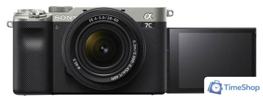 Беззеркальный фотоаппарат Sony Alpha a7C Kit 28-60mm (серебристый) - Изображение №3 — Интернет-магазин Time-Shop
