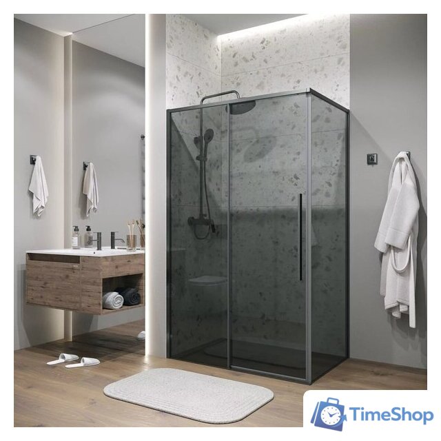 Душевая стенка Grossman Galaxy 80x195 200.K33.01.80.42.10 (графит сатин/стекло тонированное) - Изображение №6 — Интернет-магазин Time-Shop