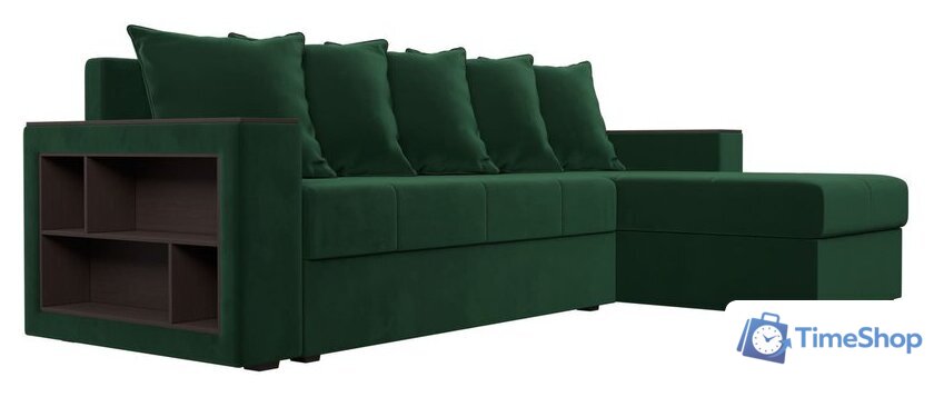 Угловой диван Лига диванов Дубай лайт правый 114150 (велюр зеленый) - Изображение №2 — Интернет-магазин Time-Shop