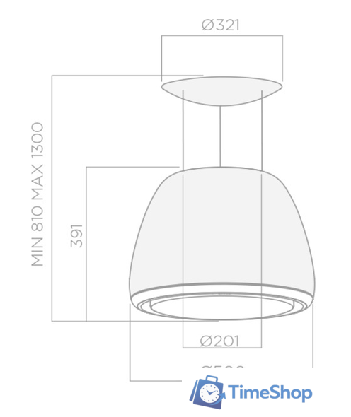 Кухонная вытяжка Elica EDITH CLASSIC/F/50 - Изображение №6 — Интернет-магазин Time-Shop