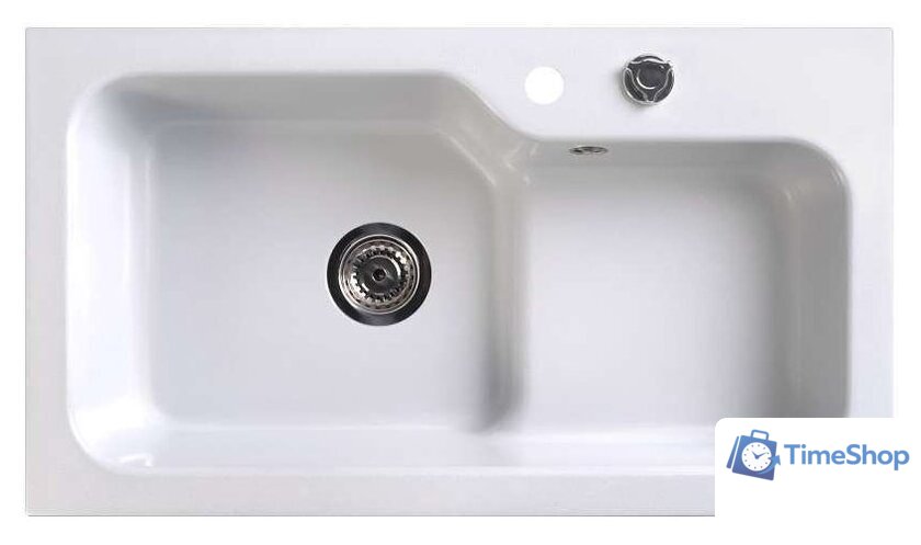 Кухонная мойка Belux SG-REC-HALF-8045-01 (белый кварц) - Изображение №1 — Интернет-магазин Time-Shop