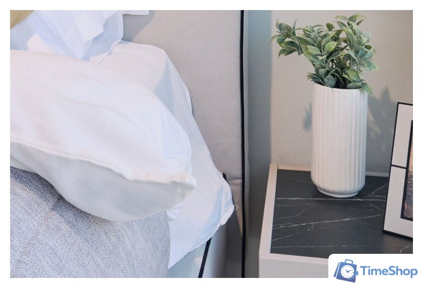 Тумба Ангстрем Милагро спальня МИ-300.10 (Д1, кашемир серый/камень пьетра/черный графит) - Изображение №8 — Интернет-магазин Time-Shop