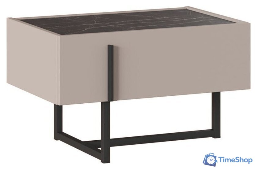 Тумба Ангстрем Милагро спальня МИ-300.10 (Д1, кашемир серый/камень пьетра/черный графит) - Изображение №1 — Интернет-магазин Time-Shop