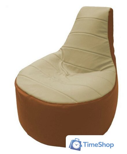 Кресло-мешок Flagman Трон Т1.3-20 (светло-бежевый/оранжевый) - Изображение №1 — Интернет-магазин Time-Shop