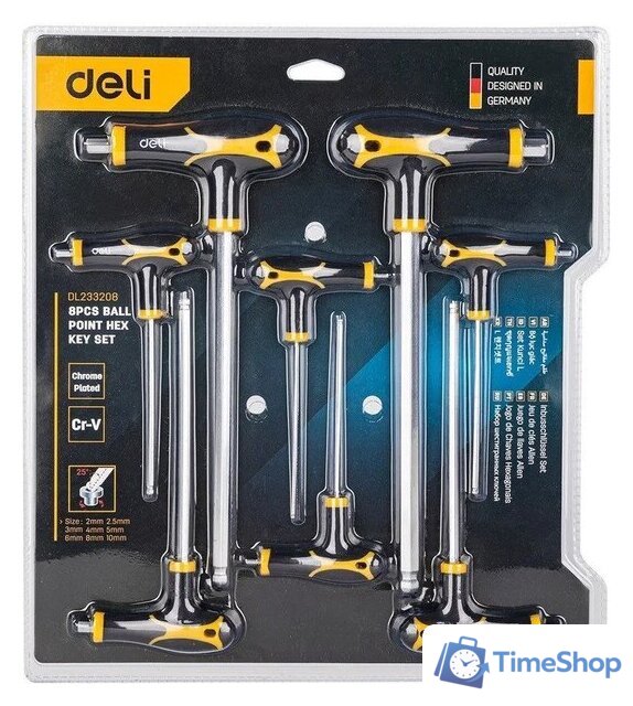 Набор ключей Deli DL233208 (8 предметов) - Изображение №1 — Интернет-магазин Time-Shop