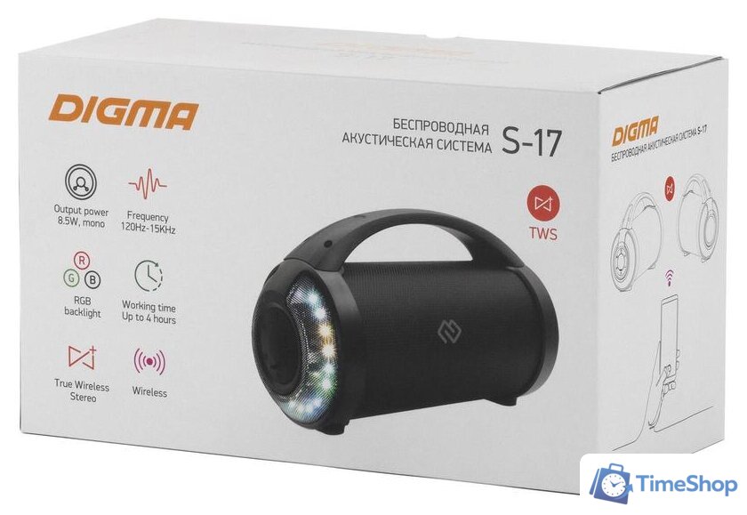 Беспроводная колонка Digma S-17 - Изображение №7 — Интернет-магазин Time-Shop