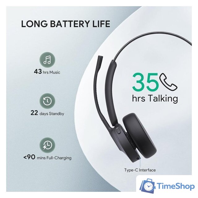 Офисная гарнитура Yealink BH70 Mono UC USB-A - Изображение №4 — Интернет-магазин Time-Shop