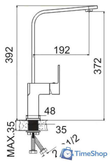 Смеситель Belz B70613 - Изображение №2 — Интернет-магазин Time-Shop