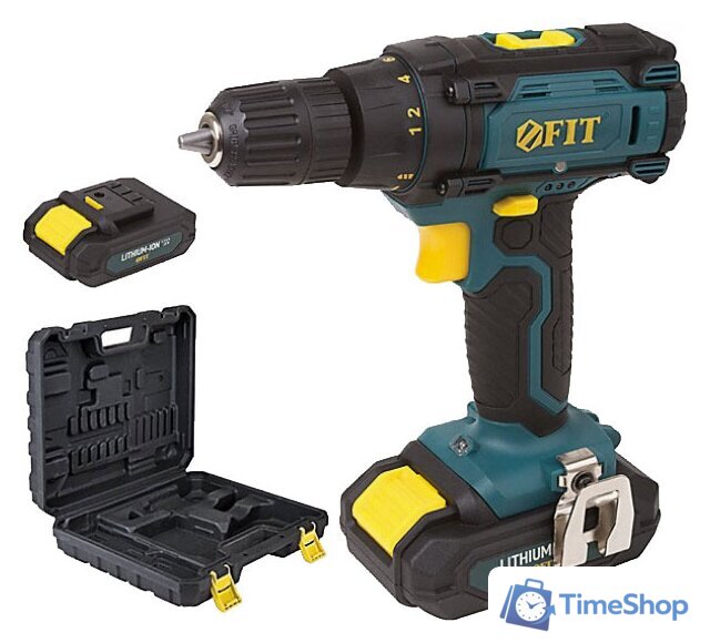 Дрель-шуруповерт FIT 80199 (с 2-мя АКБ, кейс) - Изображение №1 — Интернет-магазин Time-Shop