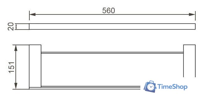  Aquanet Полка для ванной 5687 187070 - Изображение №2 — Интернет-магазин Time-Shop