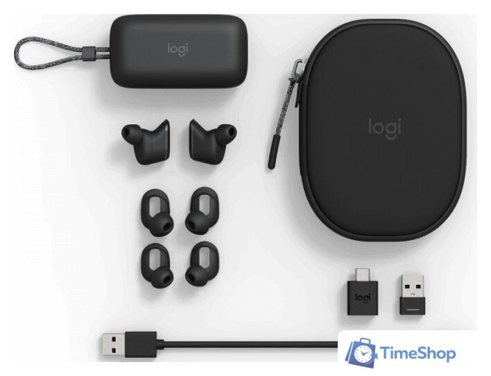 Наушники Logitech Zone True Wireless (графит) - Изображение №5 — Интернет-магазин Time-Shop