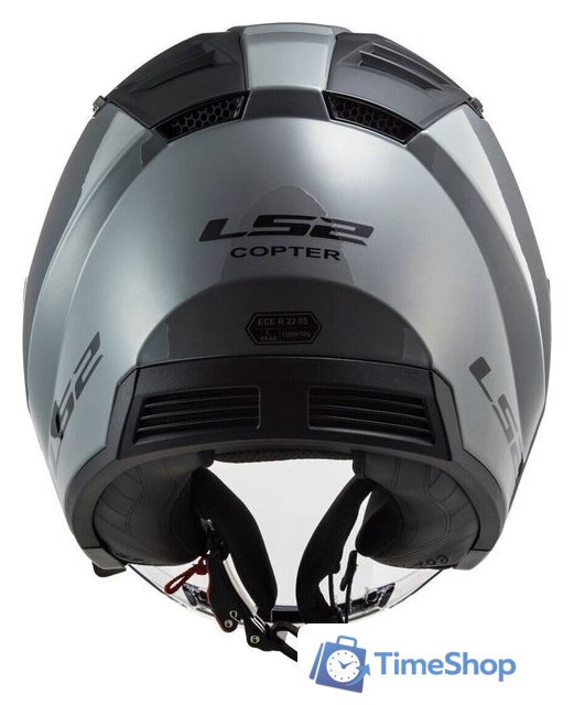 Мотошлем LS2 OF600 Copter 2 (S, серый матовый) - Изображение №9 — Интернет-магазин Time-Shop