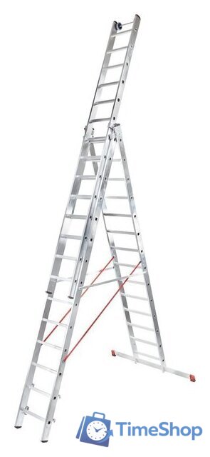 Лестница-стремянка Новая высота NV 523 трёхсекционная индустриальная 3x6 ступеней - Изображение №2 — Интернет-магазин Time-Shop