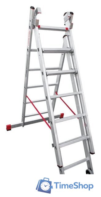 Лестница-стремянка Новая высота NV 523 трёхсекционная индустриальная 3x6 ступеней - Изображение №6 — Интернет-магазин Time-Shop